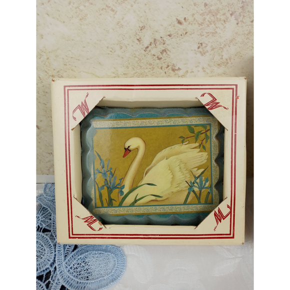 Wintermute Industries Inc Rustic Wood Plaques 4x3" - Swan & Geese Set of 2 NOS - Picture 2 of 9